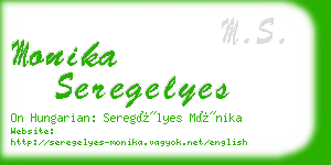 monika seregelyes business card